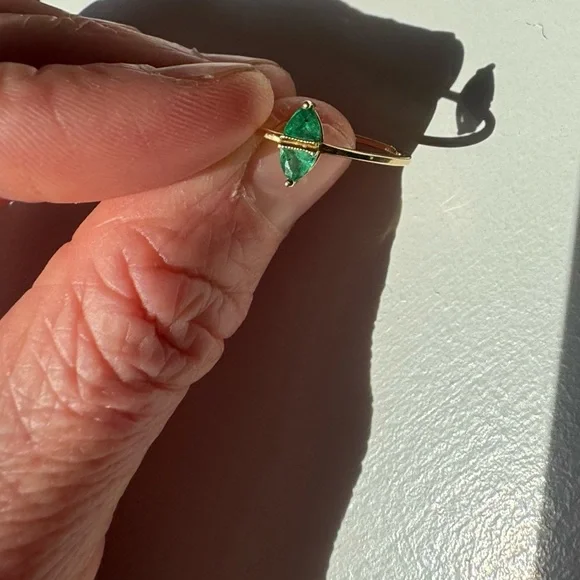 Ila Collection Nessa Ring with Emeralds